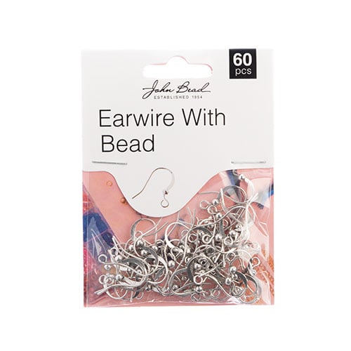 Must Have Findings - Earwire w/ Bead 60pcs