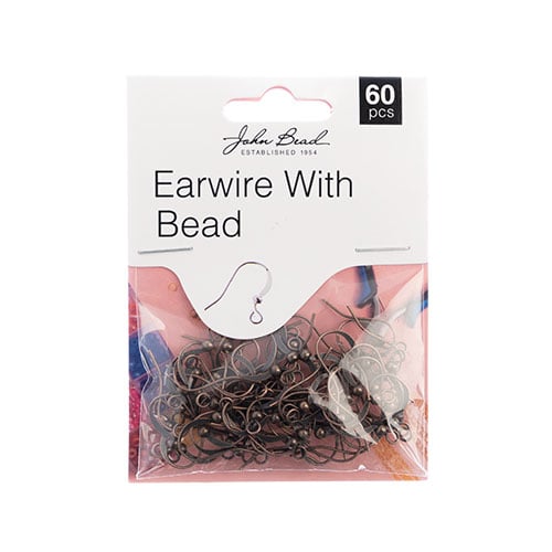 Must Have Findings - Earwire w/ Bead 60pcs