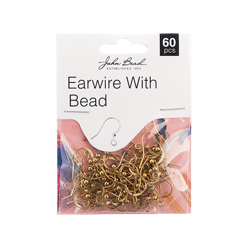Must Have Findings - Earwire w/ Bead 60pcs