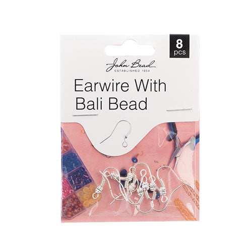 Must Have Findings - Earwire w/ Bali Bead 8pcs
