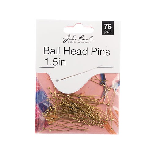 Must Have Findings - Ball Head Pins 1.5in 24ga (0.02) 76pcs