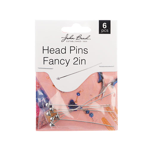 Must Have Findings - Head Pins Fancy 2in 6pcs