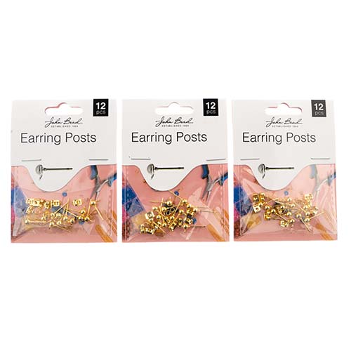 Must Have Findings - Earring Post w/5mm Ball 12pcs