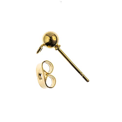 Must Have Findings - Earring Post w/5mm Ball 12pcs