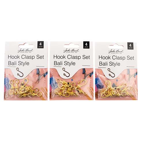 Must Have Findings - Bali Style Hook Clasp Set 25mm 4pcs