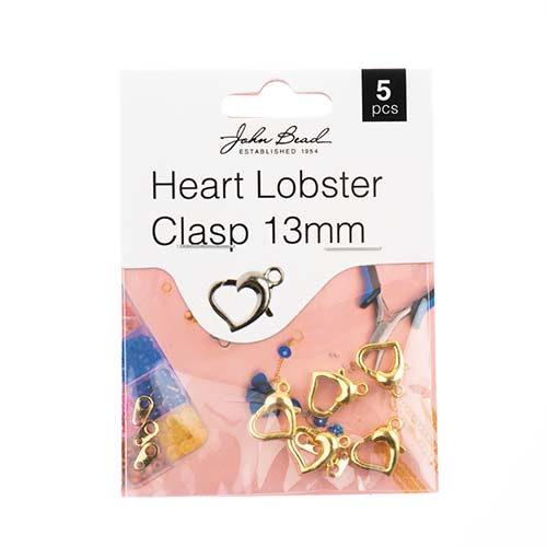 Must Have Findings - Heart Lobster Clasp 13mm Set 5pcs