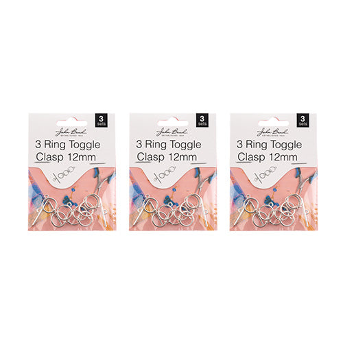 Must Have Findings - 3 Ring Toggle Clasp 12mm Loops 