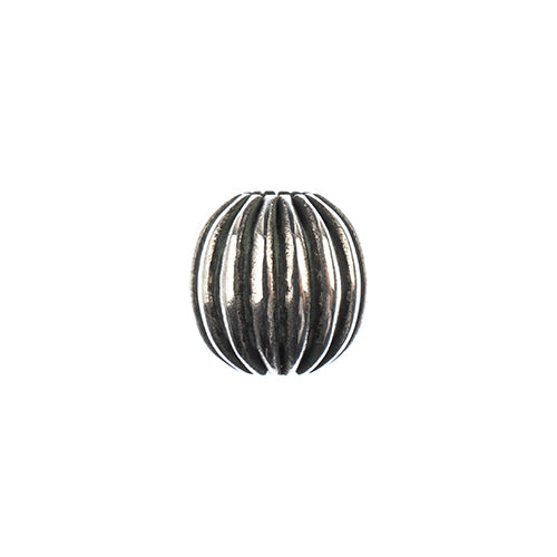 Stainless Steel Antique Round Corrugated Ridged Bead 7mm 5pcs