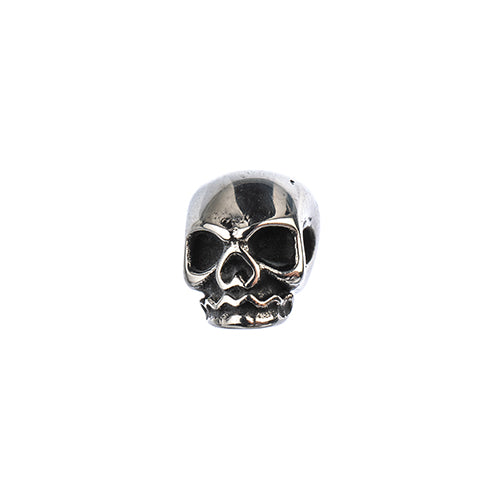 Stainless Steel Antique Silver Skull Bead 5pcs