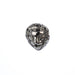 Stainless Steel Antique Silver Lion Head Bead 11x12mm 5pcs