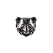 Stainless Steel Antique Silver Bear Head Bead 13x13mm 5pcs