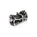 Stainless Steel Antique Silver Dragon Head Bead 18x12mm 2pcs