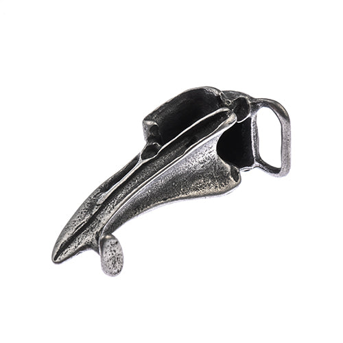 Stainless Steel Antique Silver Bird Skull 47x21mm