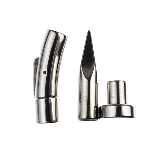 Stainless Steel Gold Plated Glue-In Cord Clasp Set 30x19mm/29x8mm (6mm Hole) - Cosplay Supplies Inc