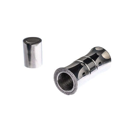 Stainless Steel Silver Glue-In Cord Tube Clasp 21x10mm 2pcs