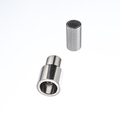 Stainless Steel Silver Glue-In Cord Tube Clasp 24x10mm 2pcs