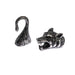 Stainless Steel Antique Silver Glue-In Cord Wolf Head Hook Clasp 27x18mm/22x8mm (6mm Hole)