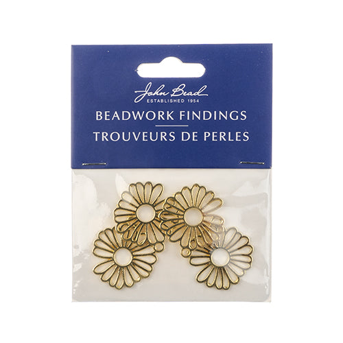 Beadwork Findings  Pendant Flower 25x28mm 4pcs