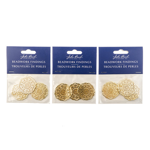 Beadwork Findings  Pendant Mandala 31mm 3pcs