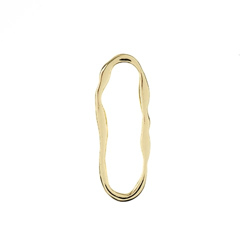 Beadwork Findings  Pendant Organic Oval 13x35mm 5pcs