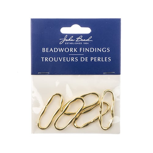 Beadwork Findings  Pendant Organic Oval 13x35mm 5pcs