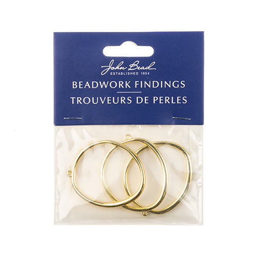 Beadwork Findings  Pendant Organic Circle 34x40mm 3pcs