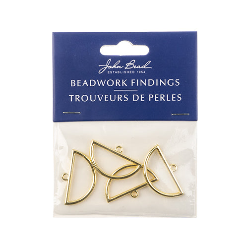 Beadwork Findings  Pendant Half Circle 18x30mm 4pcs