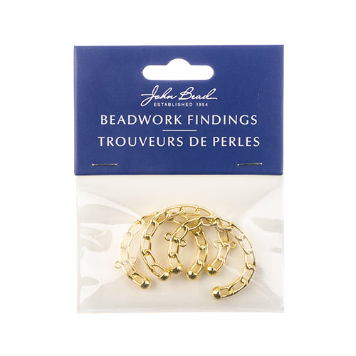 Beadwork Findings  Pendant Chain Half Circle 28x35mm 3pcs