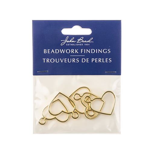 Beadwork Findings  Pendant Heart side Link 24x25mm 5pcs