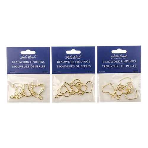 Beadwork Findings  Pendant Heart side Link 24x25mm 5pcs