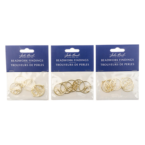 Beadwork Findings  Pendant Circle with Eye 22x24mm 5pcs