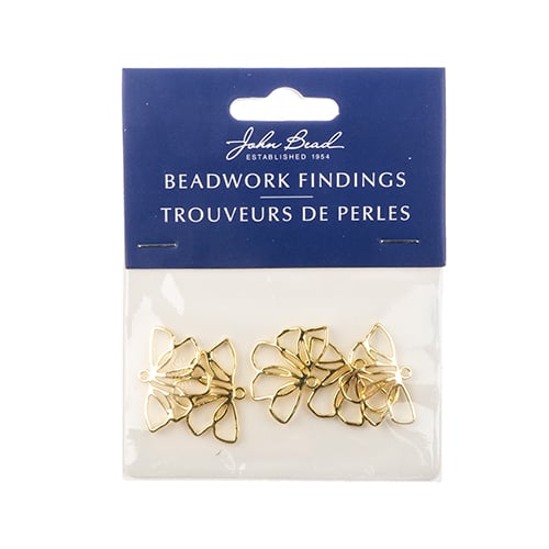 Beadwork Findings  Pendant Flower Side View 18x25mm 5pcs