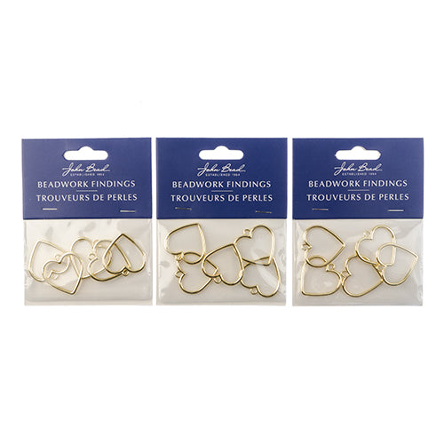 Beadwork Findings  Pendant Heart 25x25mm 5pcs