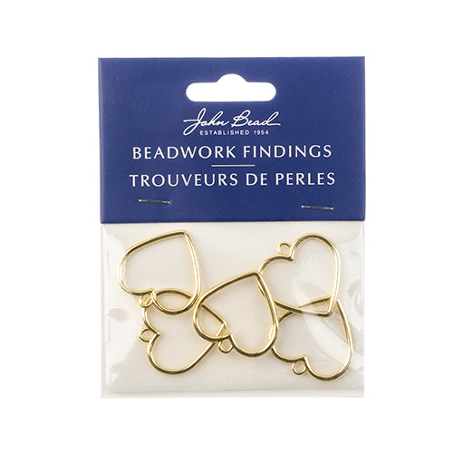 Beadwork Findings  Pendant Heart 25x25mm 5pcs