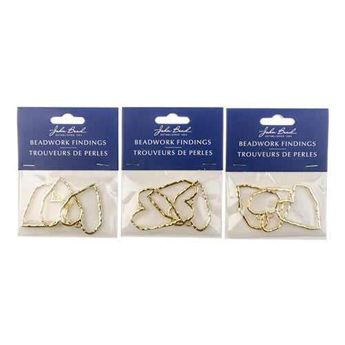 Beadwork Findings  Pendant Organic Heart 33x38mm 3pcs