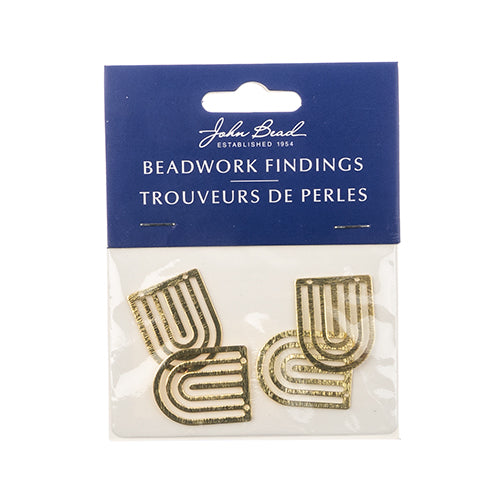 Beadwork Findings  Pendant Rainbow 20x25mm 4pcs