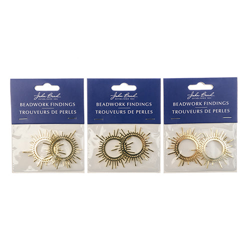 Beadwork Findings  Pendant Sun 42x45mm 2pcs