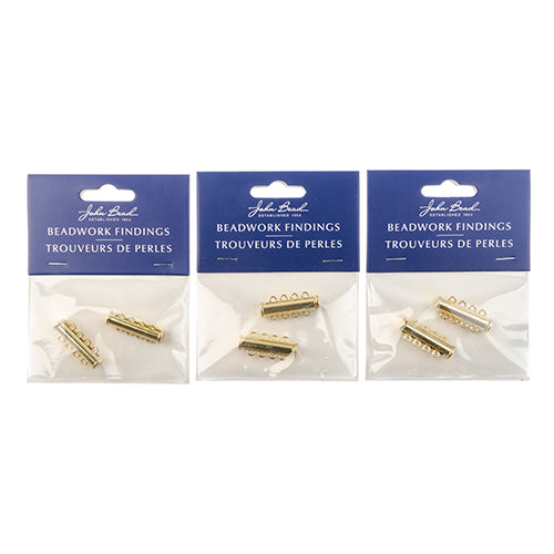 Beadwork Findings Tube Slide Clasp with 4-Strands 2pc