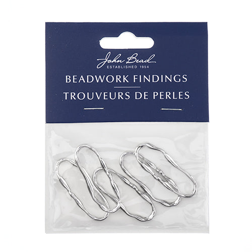 Beadwork Findings  Pendant Organic Oval 13x35mm 5pcs
