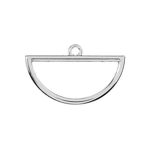 Beadwork Findings  Pendant Half Circle 18x30mm 4pcs