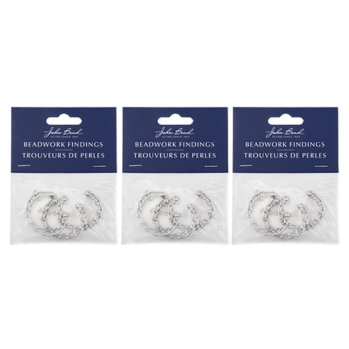 Beadwork Findings  Pendant Chain Half Circle 28x35mm 3pcs