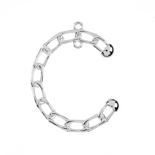 Beadwork Findings  Pendant Chain Half Circle 28x35mm 3pcs