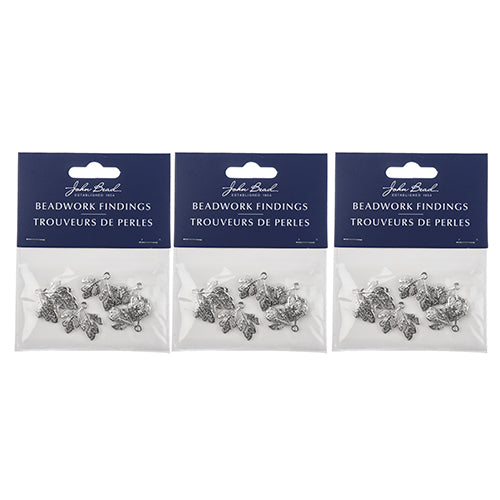 Beadwork Findings  Pendant Two Leaves 18x21mm 6pcs