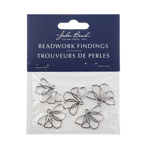 Beadwork Findings  Pendant Flower Side View 18x25mm 5pcs