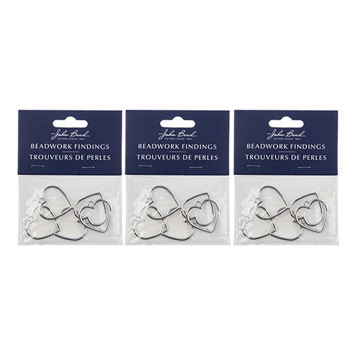 Beadwork Findings  Pendant Heart 25x25mm 5pcs