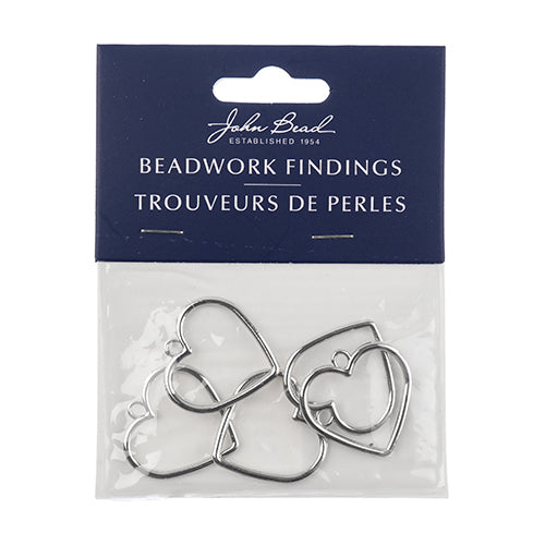 Beadwork Findings  Pendant Heart 25x25mm 5pcs