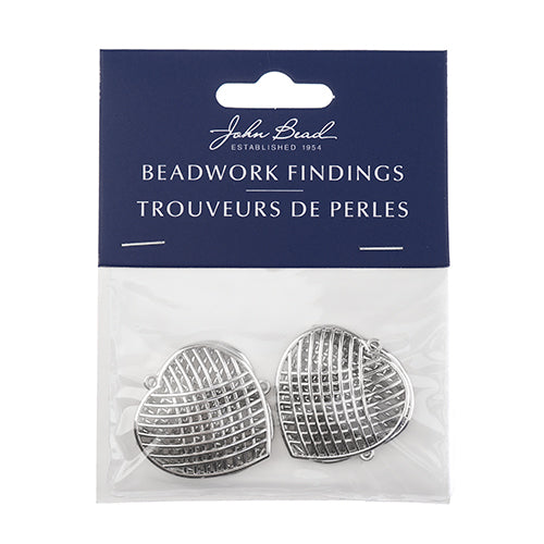 Beadwork Findings  Pendant Crossed Heart 29x31mm 4pcs