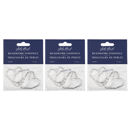 Beadwork Findings  Pendant Organic Heart 33x38mm 3pcs