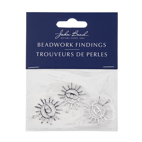 Beadwork Findings  Pendant Eye in Sun 23x25mm 3pcs