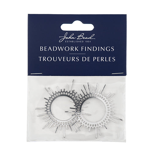Beadwork Findings  Pendant Sun 42x45mm 2pcs